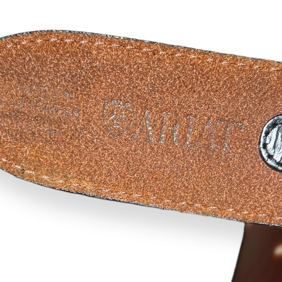 🌻Ariat Limited Edition Buckle Original Master 2008 + Fur Belt Rhinestone 34/85 - Picture 13 of 15